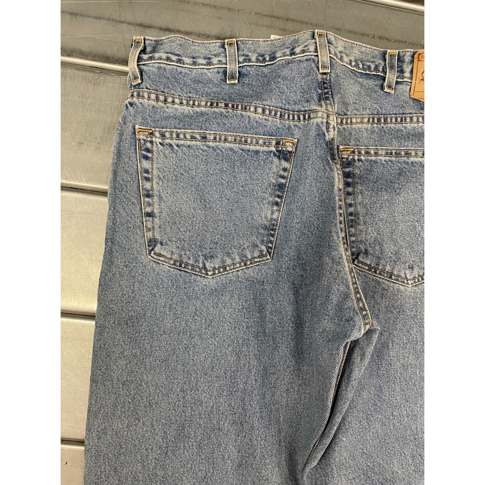 Signature Levis Mens 36X30 Blue Medium Wash Denim Regular Straight 100% Cotton - Picture 13 of 16